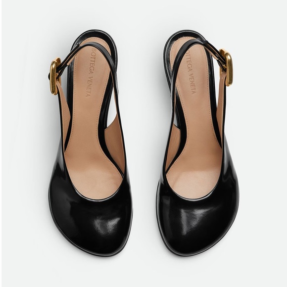 Bottega Veneta Black Sandals with Gold Accents - Picture 10 of 10